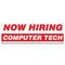 Signmission Now Hiring Computer Tech Banner Apply Inside Accepting Application Single Sided B-72-30218 - alternate 1